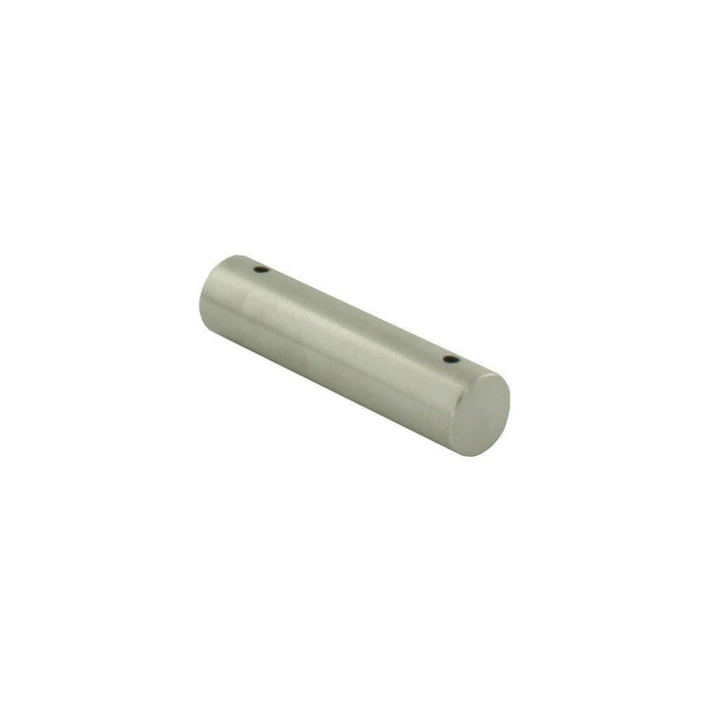 Stalen meubelpoot rvs look rond 13 bij 3,2 cm en hoogte 3,2 cm