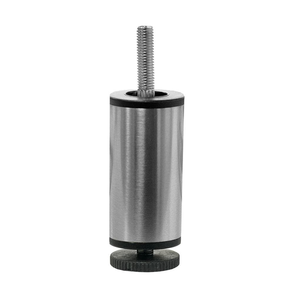 Stalen meubelpoot rvs look rond ø 4 cm en hoogte 10 cm  (M10)