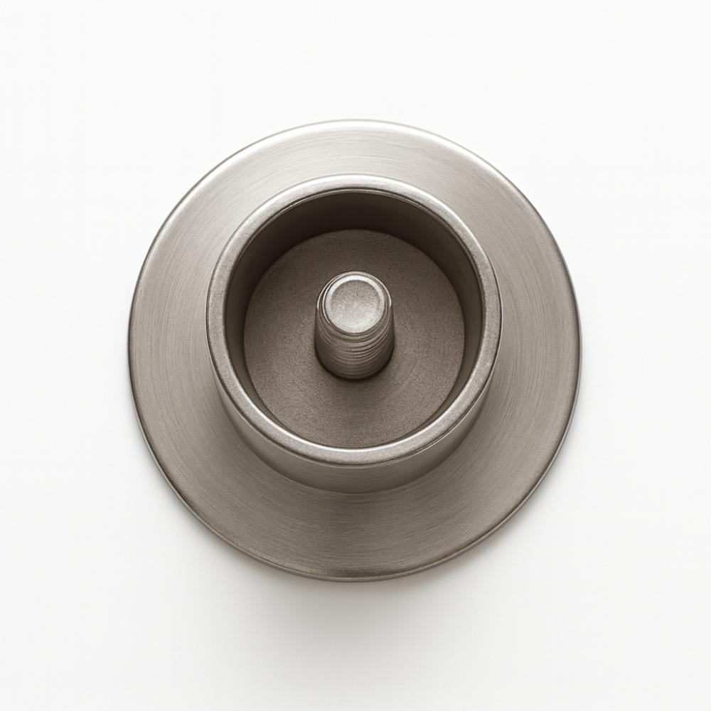Stalen meubelpoot rvs look rond ø 4 cm en hoogte 10 cm  (M8)