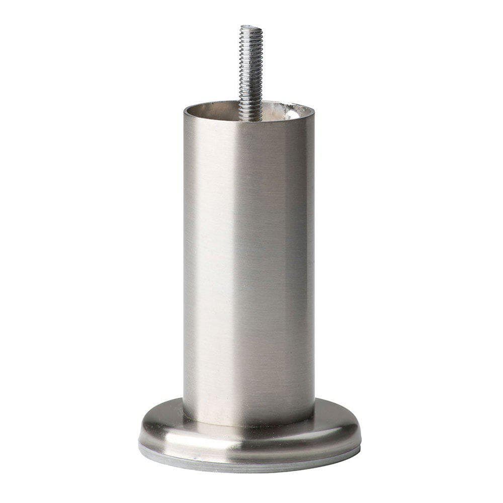 Stalen meubelpoot rvs look rond ø 4,2 cm en hoogte 12 cm  (M8)
