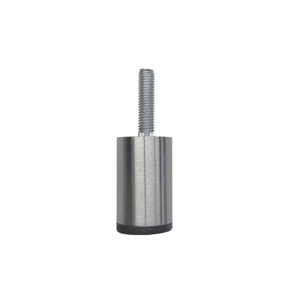 Stalen meubelpoot rvs look rond ø 2,5 cm en hoogte 4 cm  (M8)