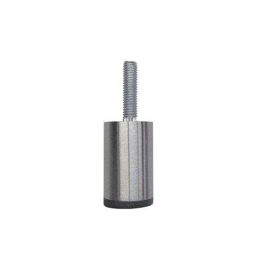 Stalen meubelpoot rvs look rond ø 2,5 cm en hoogte 4 cm  (M8)