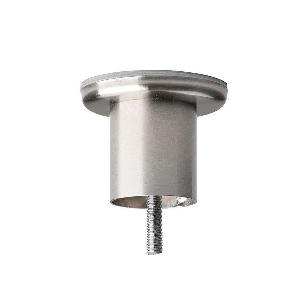 Stalen meubelpoot rvs look rond ø 4,2 cm en hoogte 5 cm  (M8)
