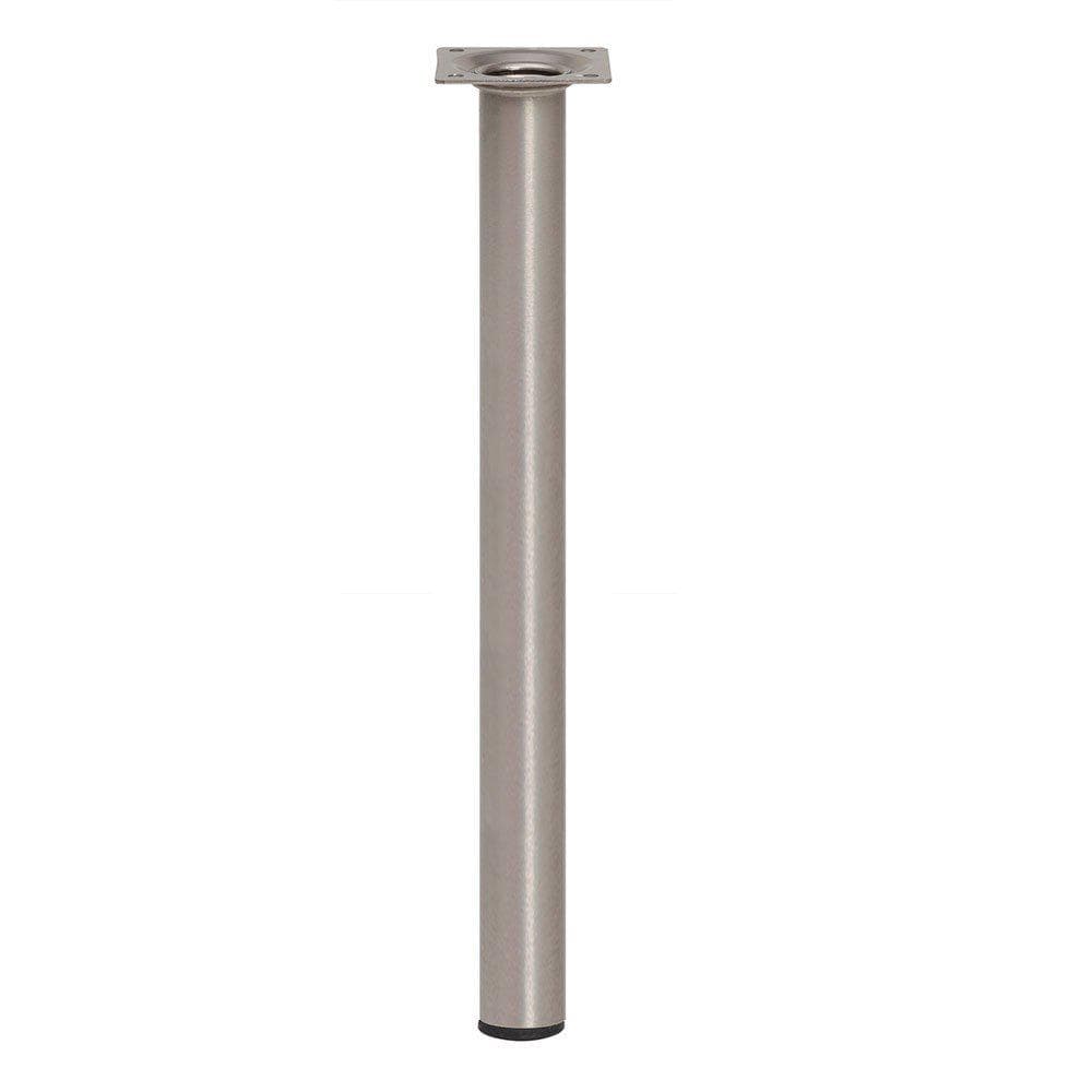 Stalen meubelpoot rvs look rond ø 3 cm en hoogte 50 cm