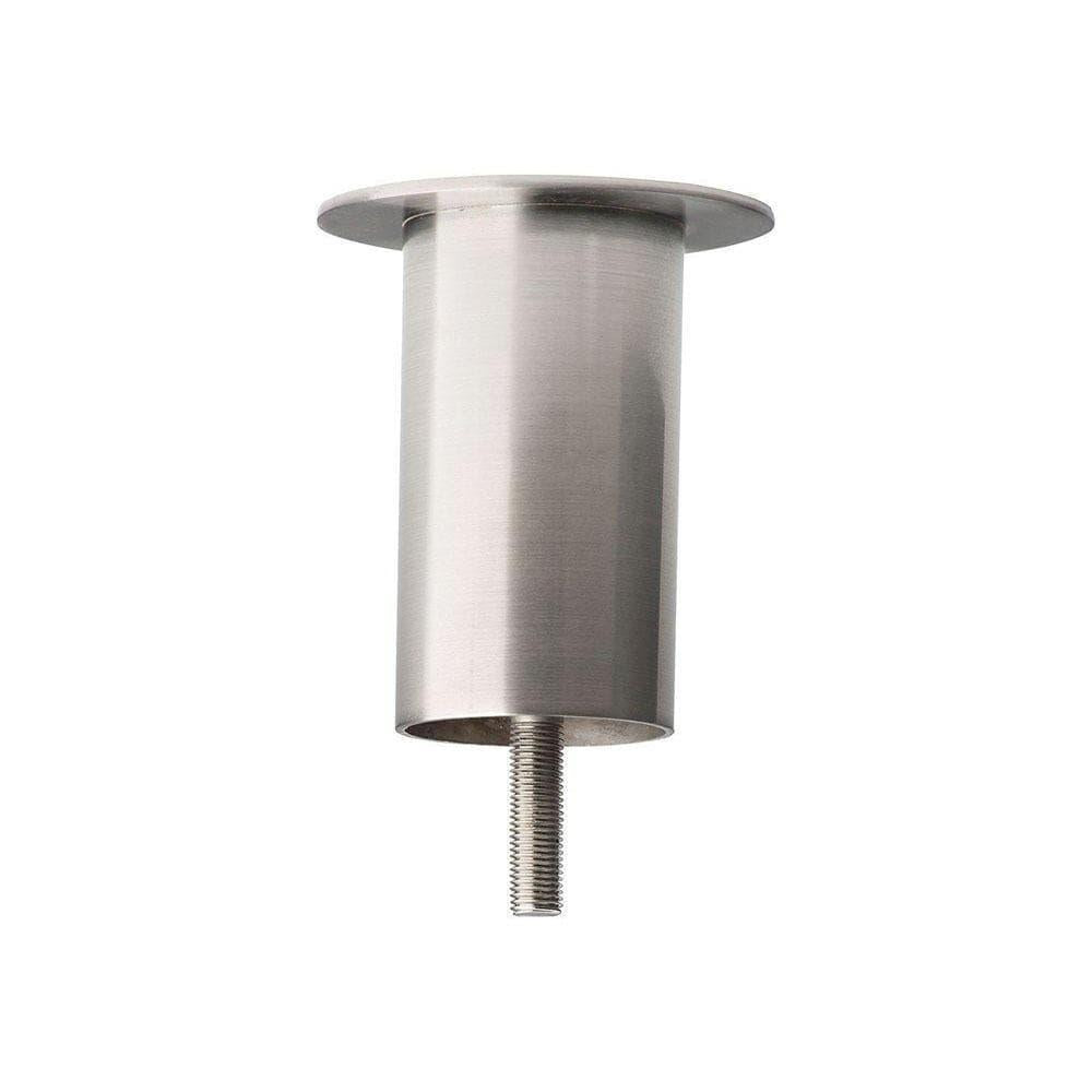 Stalen meubelpoot rvs look rond ø 4 cm en hoogte 8 cm  (M8)