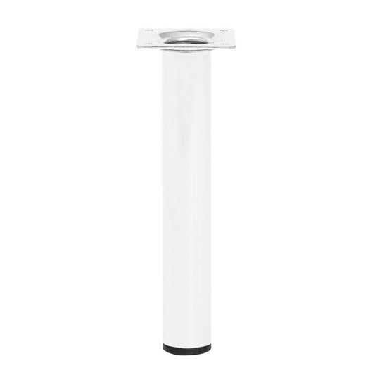 Stalen meubelpoot wit rond ø 3 cm en hoogte 20 cm