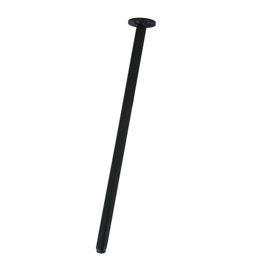 Stalen schuine meubelpoot zwart rond 1,6 cm en hoogte 38 cm
