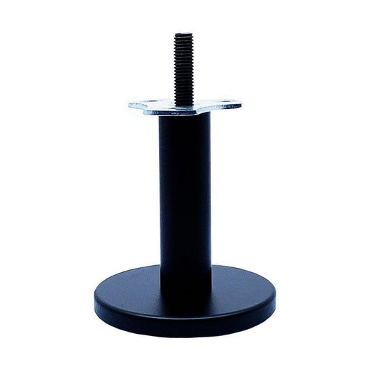 Massief stalen meubelpoot zwart rond ø 2,5 cm en hoogte 10 cm  (M10)