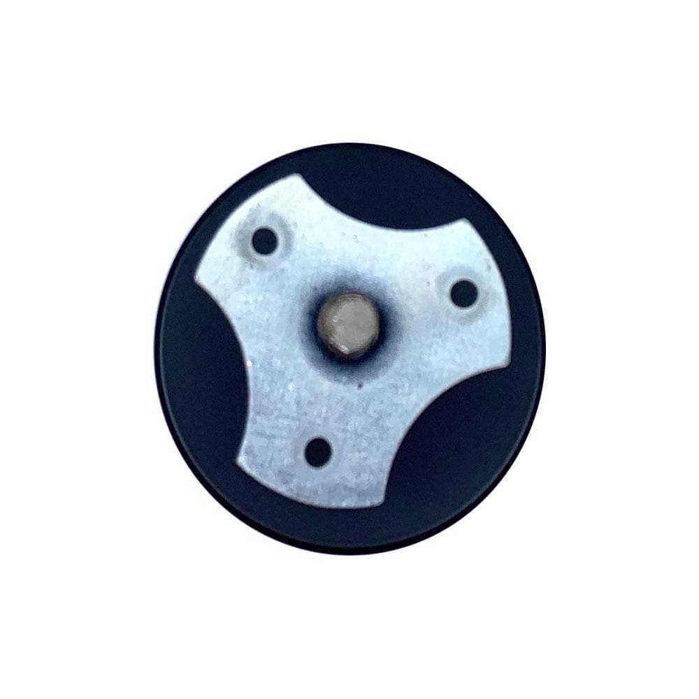 Massief stalen meubelpoot zwart rond ø 2,5 cm en hoogte 10 cm  (M10)