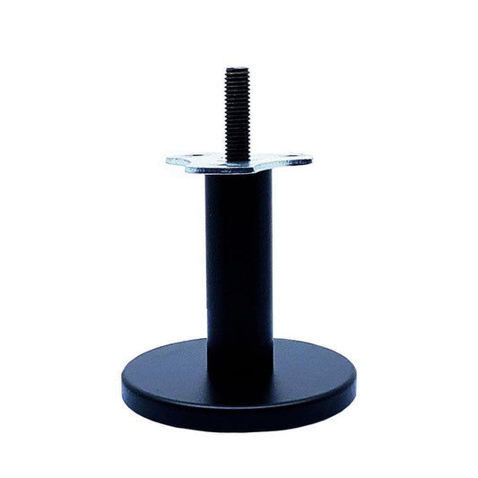 Massief stalen meubelpoot zwart rond ø 2,5 cm en hoogte 8 cm  (M10)