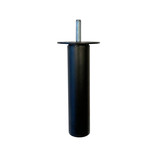 Stalen verstelbare meubelpoot zwart rond ø 3 cm en hoogte 11,5 cm  (M8)