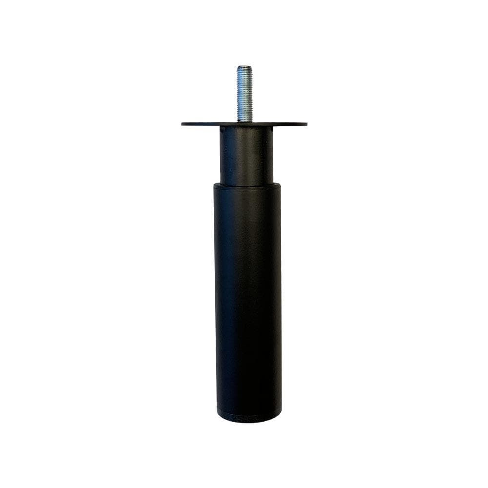 Stalen verstelbare meubelpoot zwart rond ø 3 cm en hoogte 11,5 cm  (M8)