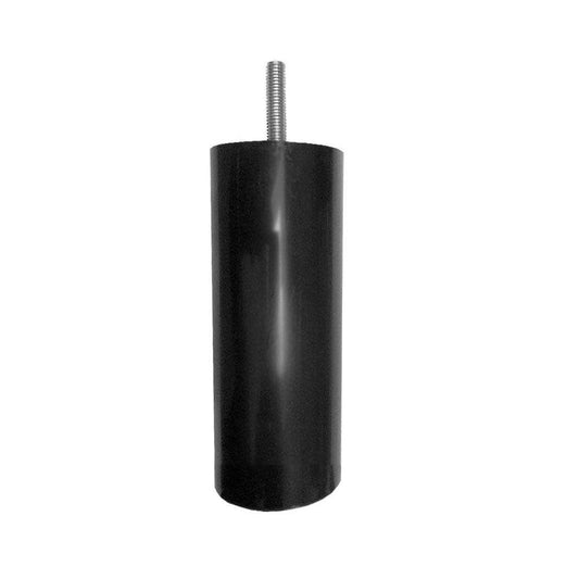 Meubelpoot zwart rond Ø 4 cm en hoogte 12 cm  van kunststof (M8)