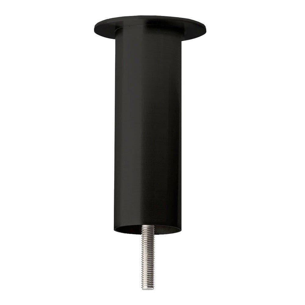 Stalen meubelpoot zwart rond ø 4 cm en hoogte 14 cm  (M8)