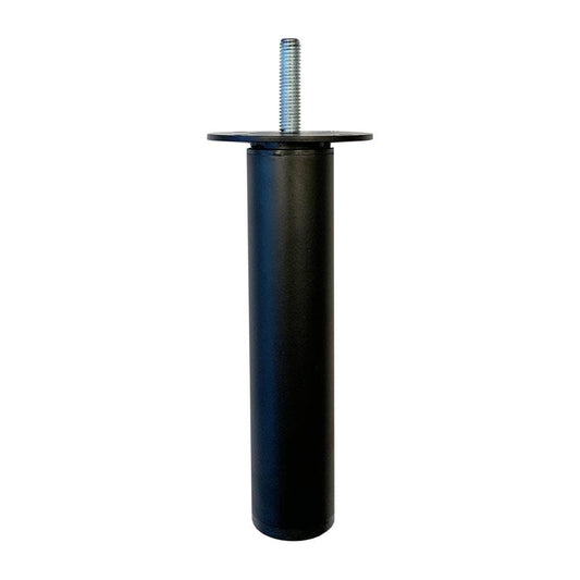 Stalen verstelbare meubelpoot zwart rond ø 3 cm en hoogte 14,5 cm  (M8)