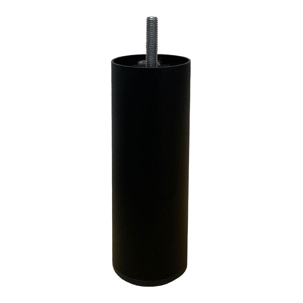 Stalen meubelpoot zwart rond ø 5 cm en hoogte 15 cm  (M8)