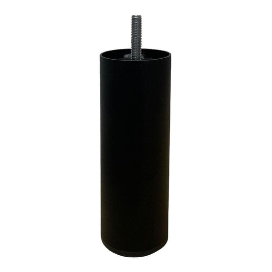 Stalen meubelpoot zwart rond ø 5 cm en hoogte 15 cm  (M8)