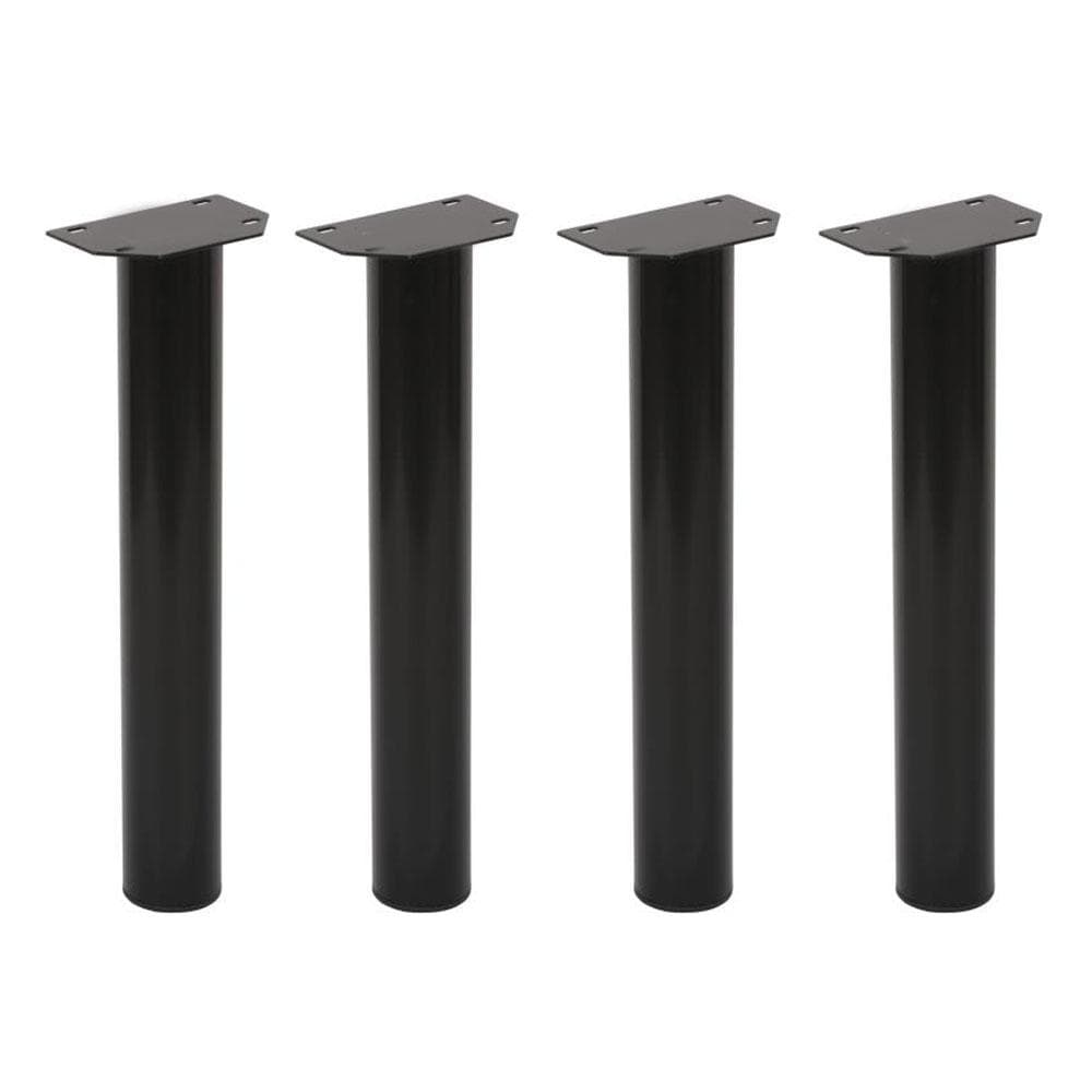 Stalen meubelpoot zwart rond ø 6 cm en hoogte 42 cm  - 4 stuks