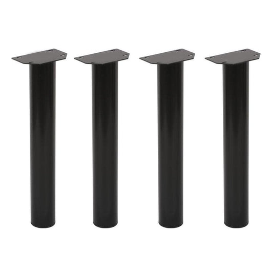 Stalen meubelpoot zwart rond ø 6 cm en hoogte 42 cm  - 4 stuks