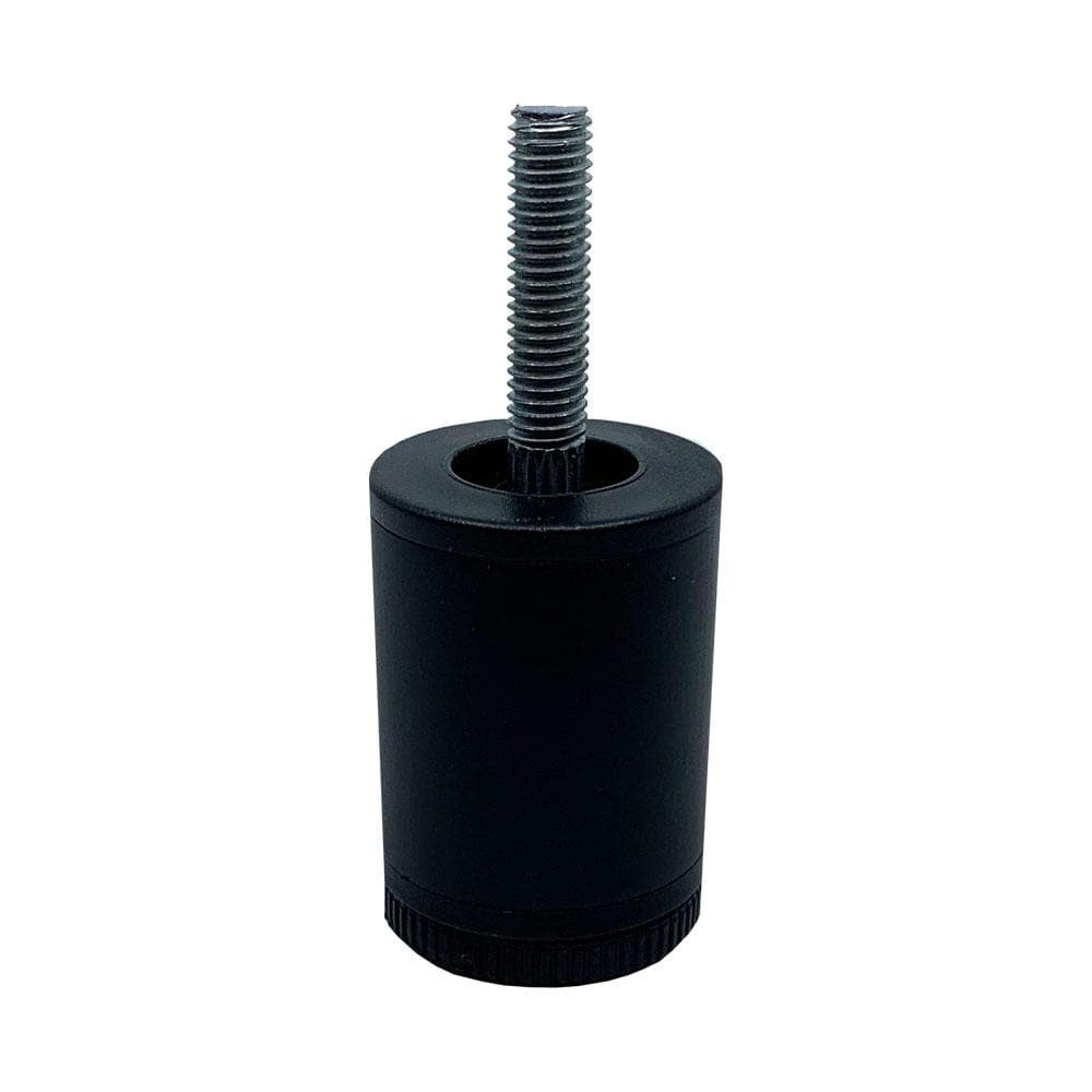Stalen meubelpoot zwart rond ø 4 cm en hoogte 6 cm  (M10)