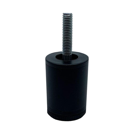 Stalen meubelpoot zwart rond ø 4 cm en hoogte 6 cm  (M10)