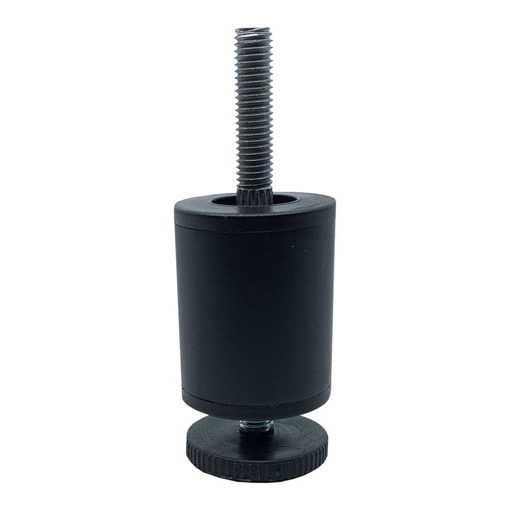 Stalen meubelpoot zwart rond ø 4 cm en hoogte 6 cm  (M10)
