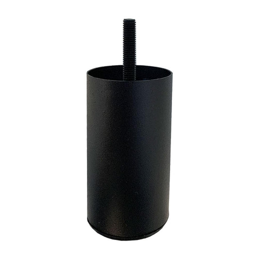 Stalen meubelpoot zwart rond ø 5 cm en hoogte 9 cm  (M8)