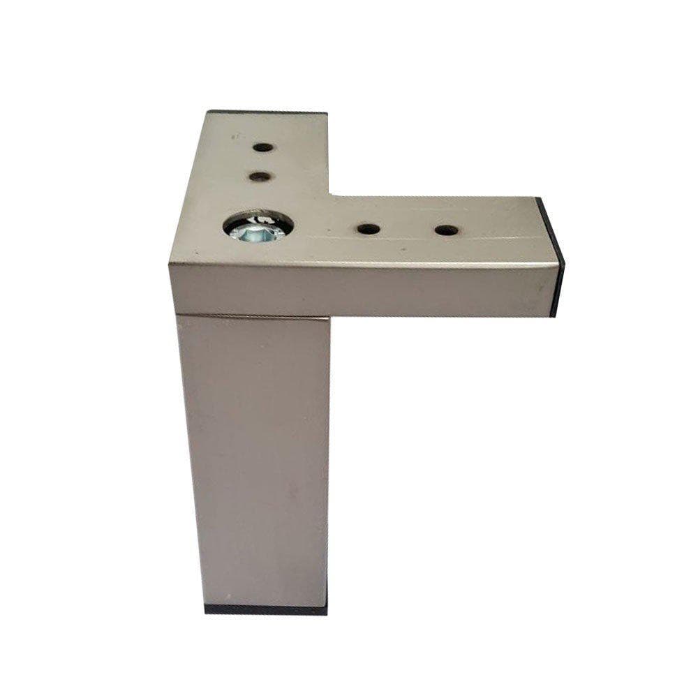 Stalen meubelpoot rvs look hoek 4 bij 4 cm en hoogte 13 cm