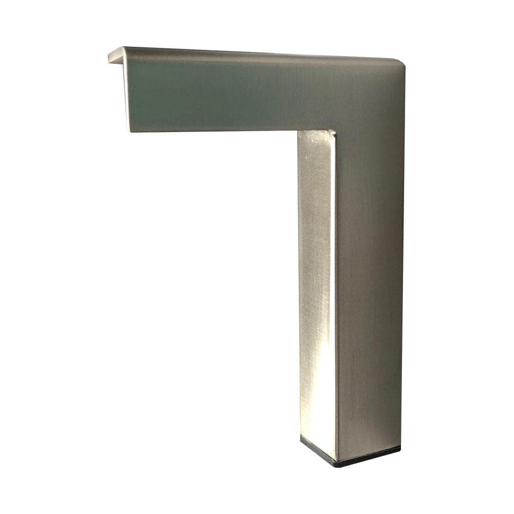 Stalen meubelpoot rvs look hoek 3 bij 3 cm en hoogte 15 cm