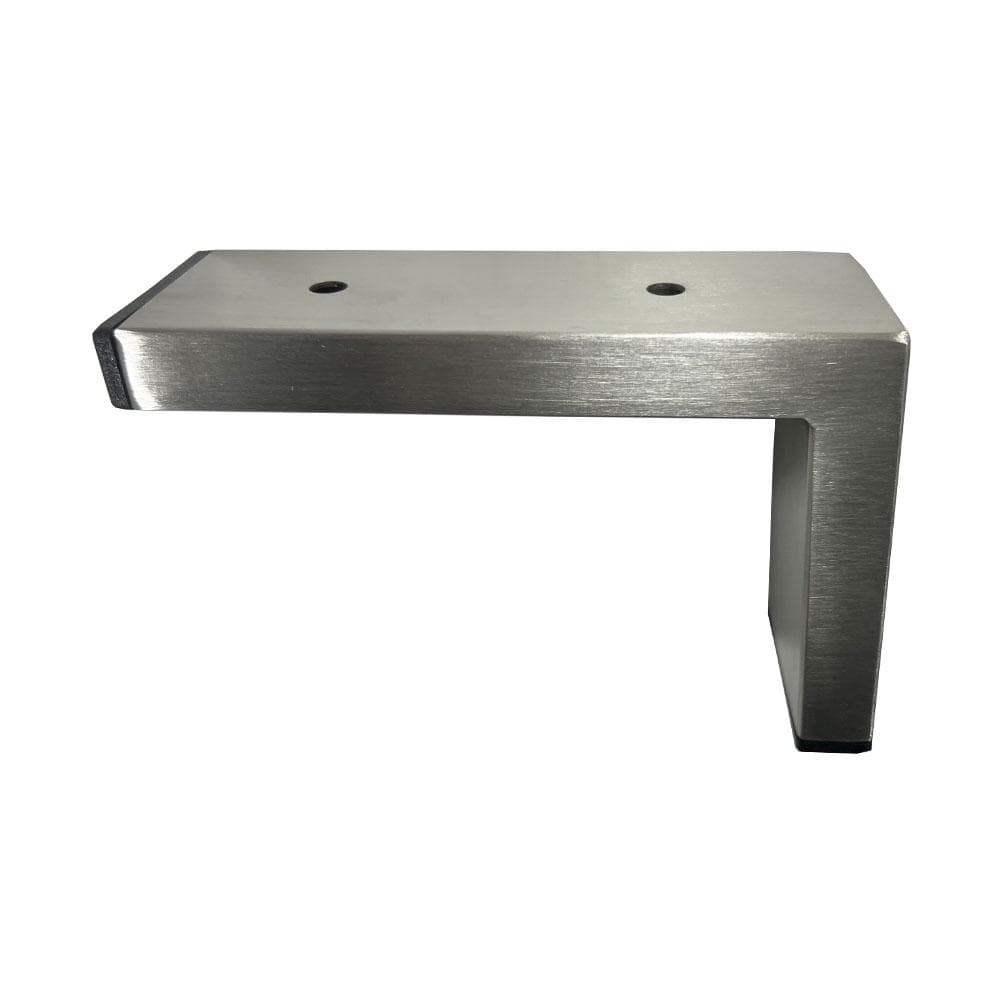 Stalen meubelpoot rvs look design 19 bij 6 cm en hoogte 12 cm