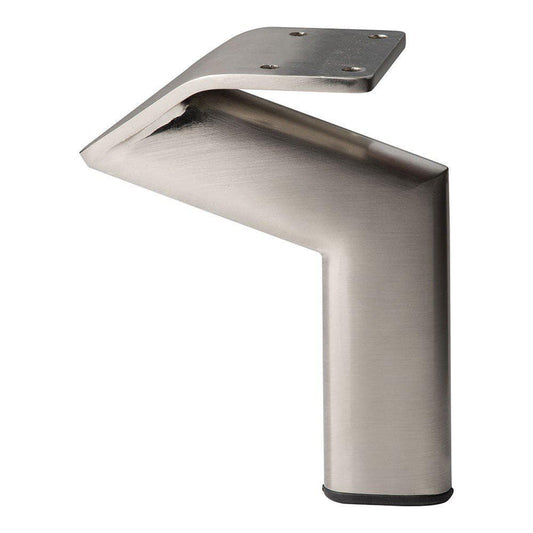 Stalen meubelpoot rvs look design 11,5 bij 2 cm en hoogte 14 cm  (2 x 4 cm)