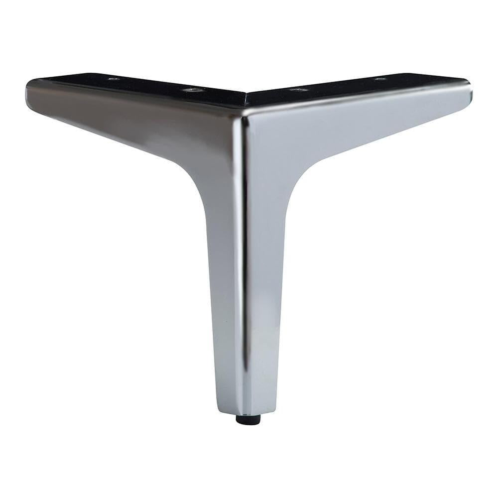 Stalen meubelpoot rvs look hoek 13,5 bij 13,5 cm en hoogte 15 cm