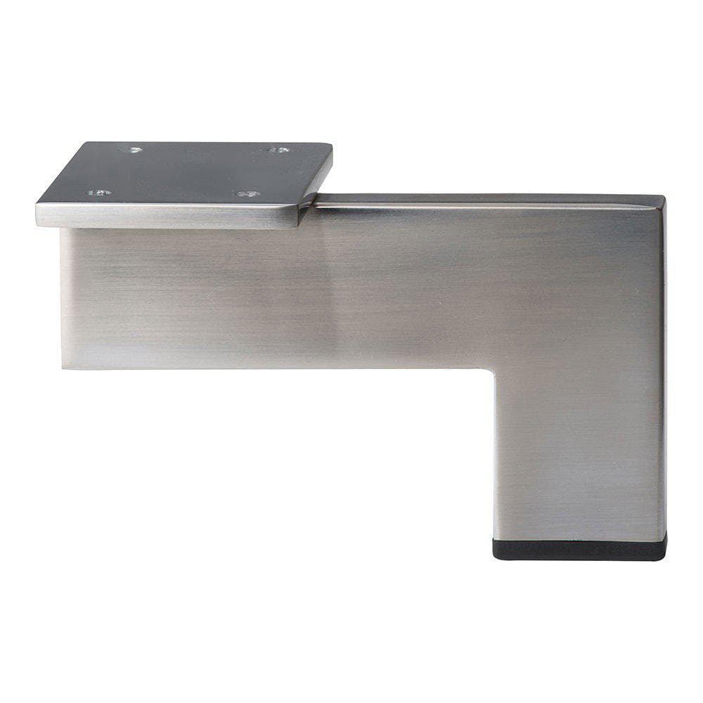 Stalen meubelpoot rvs look design 14 bij 1,5 cm en hoogte 10 cm  (1,5 x 4 cm)