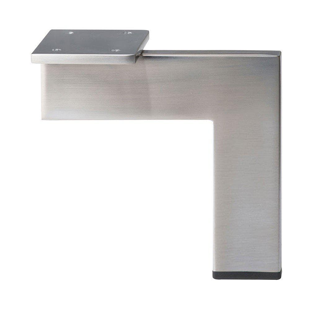 Stalen meubelpoot rvs look design 14 bij 1,5 cm en hoogte 16 cm