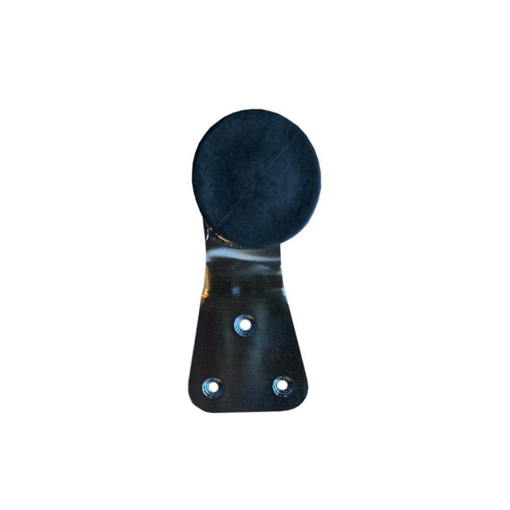 Stalen meubelpoot rvs look rond ø 3,8 cm en hoogte 14 cm