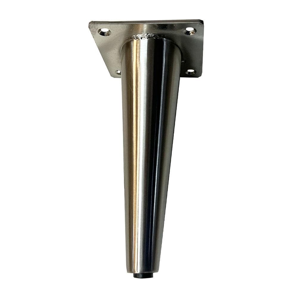 Stalen meubelpoot rvs look conisch ø 5 cm / 2,5 cm en hoogte 18 cm