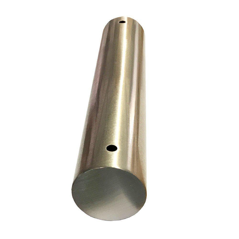 Stalen meubelpoot rvs look rond 22 bij 4 cm en hoogte 4 cm