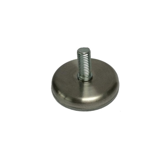 Stalen stelvoet rvs look rond ø 5,5 cm en hoogte 1 cm  (M10)