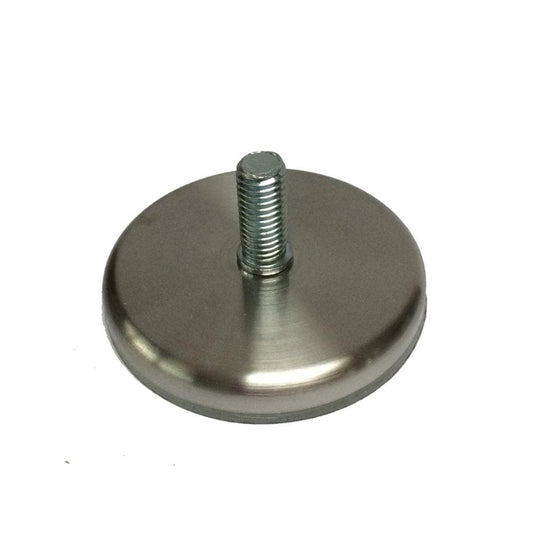 Stalen stelvoet rvs look rond ø 7 cm en hoogte 1 cm  (M10)