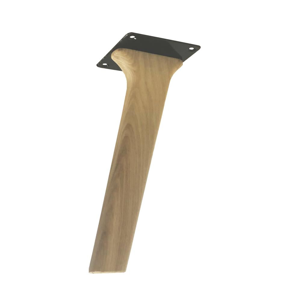 Eiken schuine tafelpoot 40 cm van massief hout 11 x 3 cm - set van 4 stuks