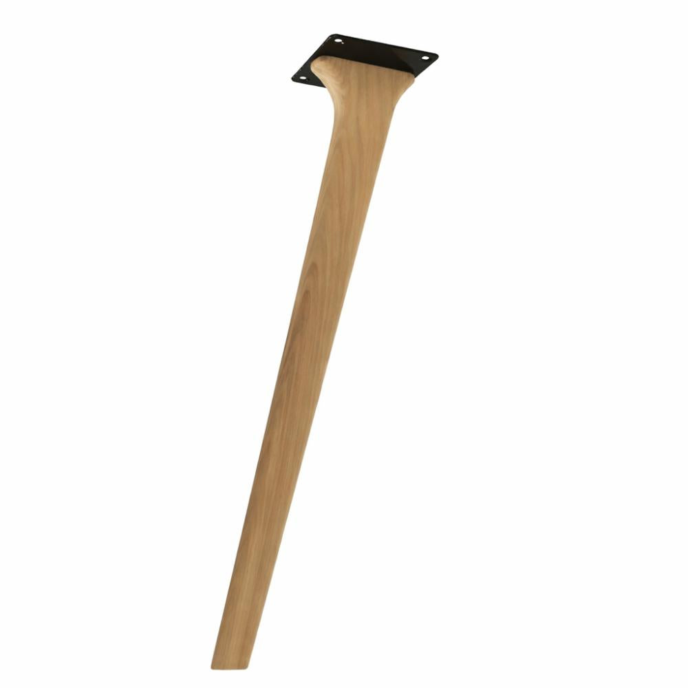Eiken schuine tafelpoot 73 cm van massief hout 11 x 3 cm - set van 4 stuks