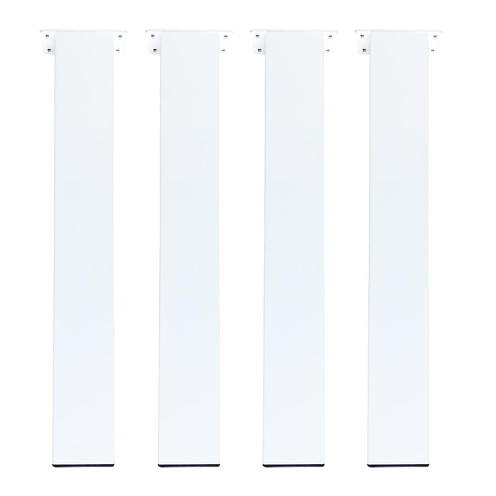 Set stalen tafelpoten wit vierkant 10 bij 10 cm en hoogte 72 cm  (10 x 10 cm) - 4 stuks