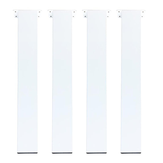Set stalen tafelpoten wit vierkant 10 bij 10 cm en hoogte 72 cm  (10 x 10 cm) - 4 stuks