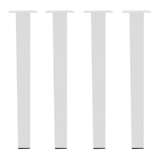 Set stalen tafelpoten wit vierkant 6 bij 6 cm en hoogte 72 cm  (6 x 6 cm) - 4 stuks