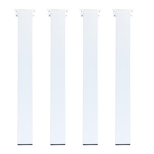 Set stalen tafelpoten wit vierkant 8 bij 8 cm en hoogte 72 cm  (8 x 8 cm) - 4 stuks