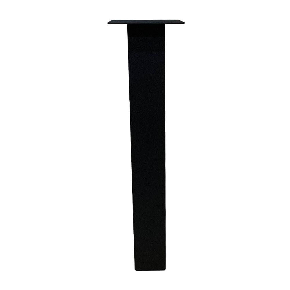 Set stalen rechte tafelpoten zwart vierkant 10 bij 10 cm en hoogte 70 cm  (koker 10 x 10 cm) - 4 stuks