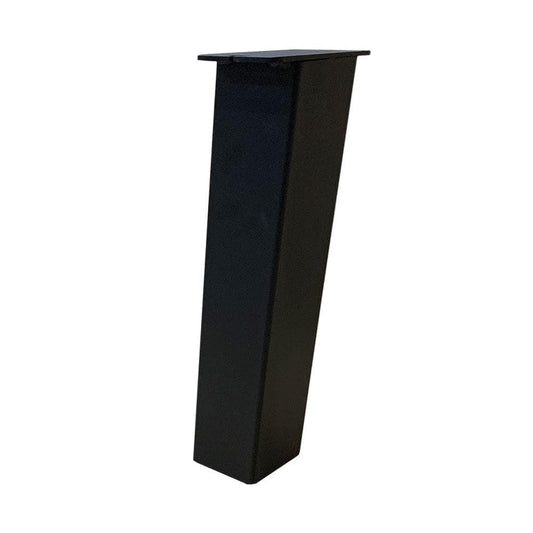Set stalen schuine tafelpoten zwart vierkant 8 bij 8 cm en hoogte 40 cm  (8 x 8 cm) - 4 stuks