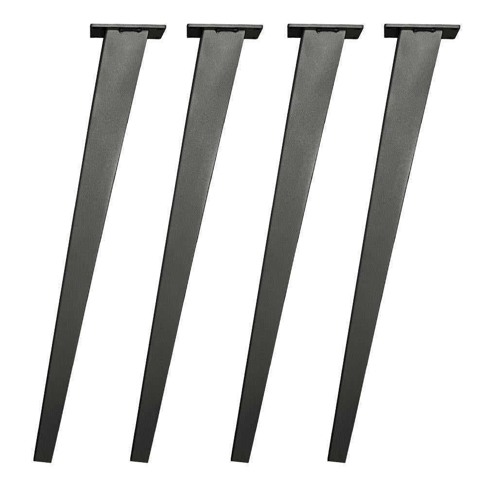 Stalen tafelpoot brons taps 7 bij 3 cm en hoogte 72 cm  (4 x 3 cm / 7 x 3 cm) - 4 stuks - Brons
