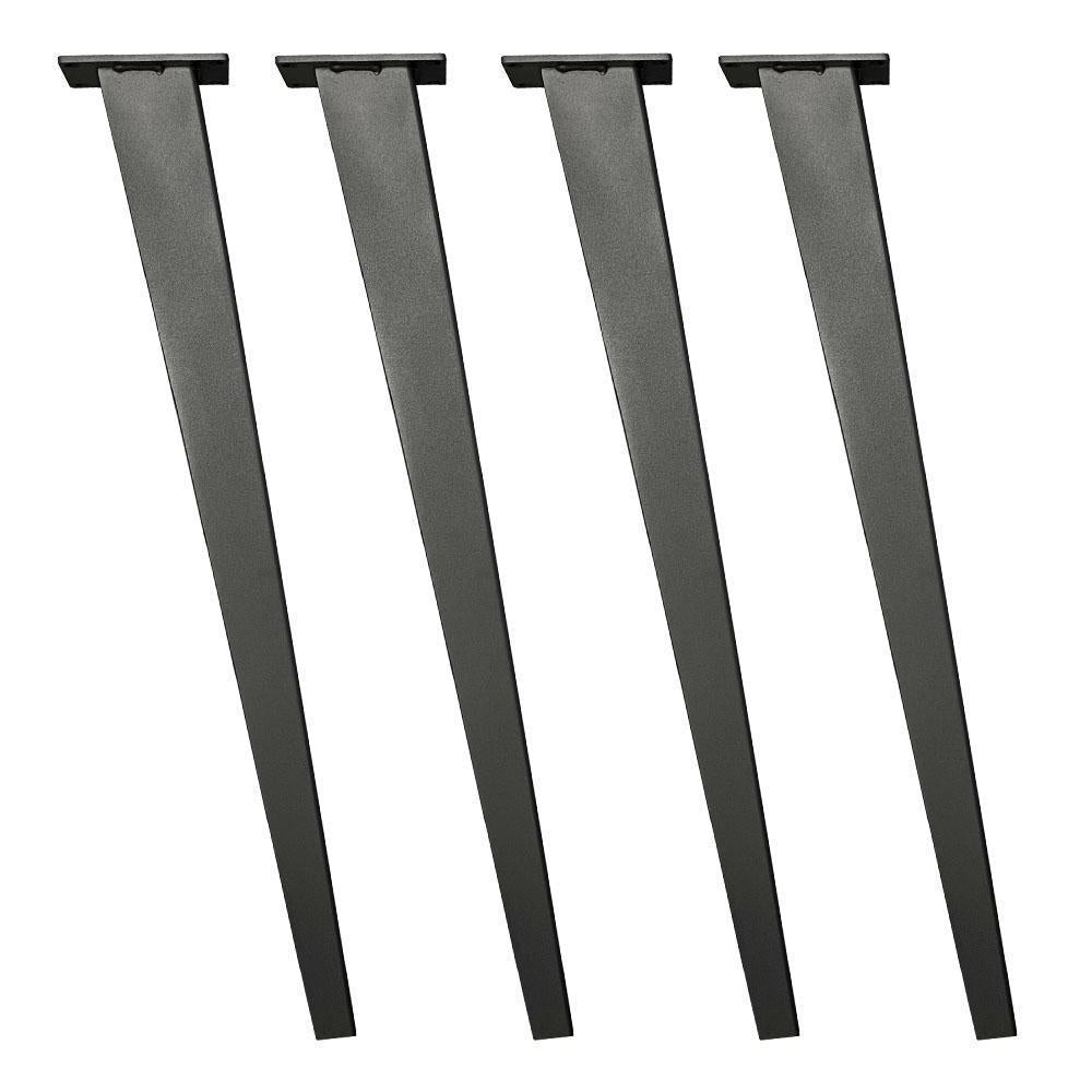 Stalen tafelpoot brons taps 7 bij 3 cm en hoogte 72 cm  (4 x 3 cm / 7 x 3 cm) - 4 stuks - Brons