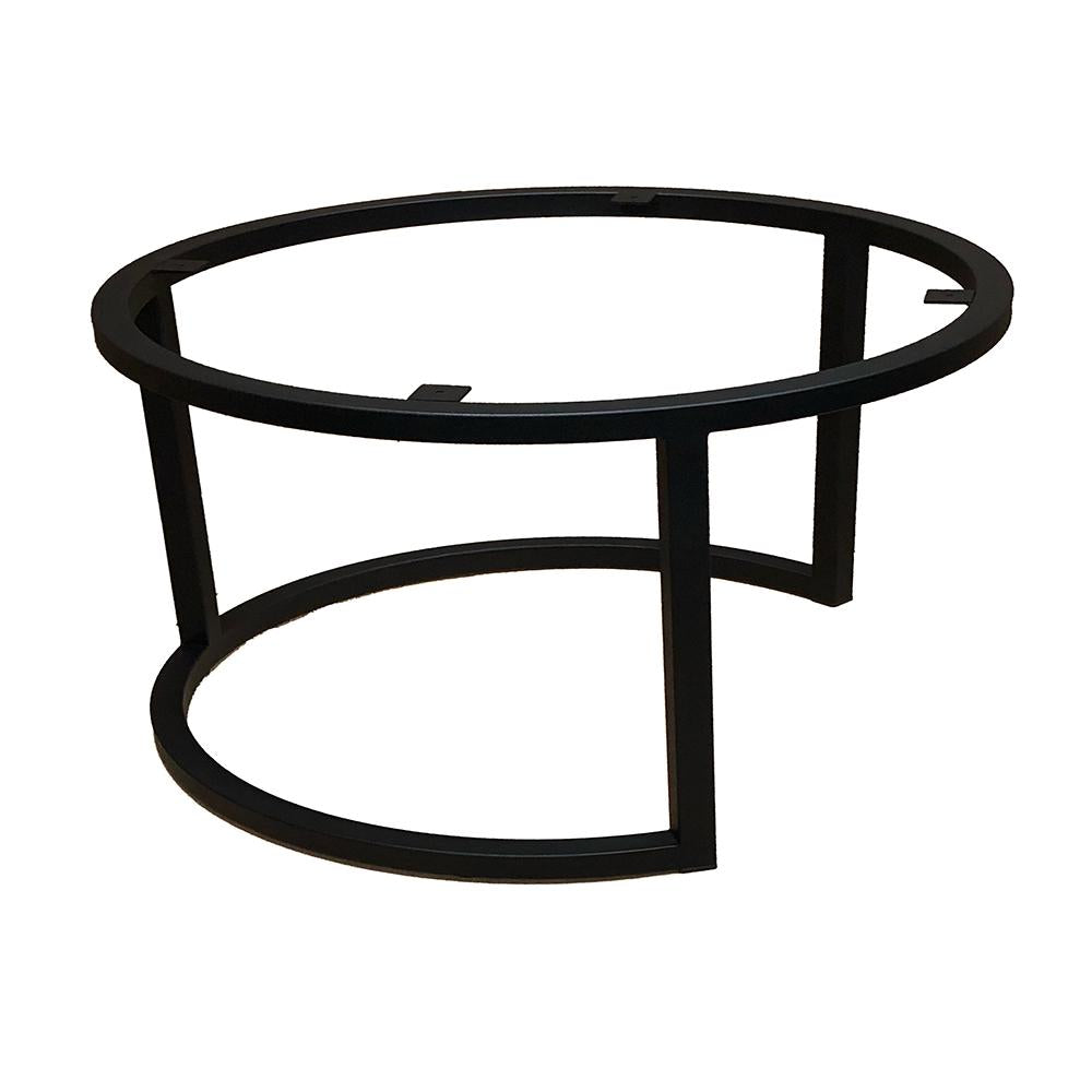 Salonset zwart rond Ø 60 cm, hoogte 37 cm en Ø 80 cm en hoogte 47 cm